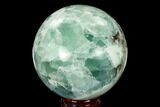 Polished Green Fluorite Sphere - Mexico #153372-1